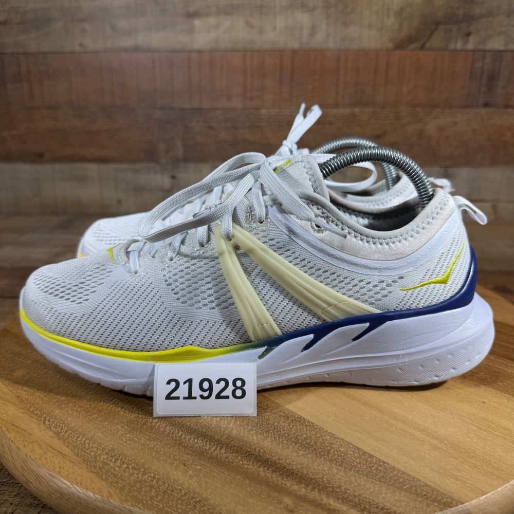 Hoka One One Tivra Training Shoes Womens 10 White Blue 1099735 Athletic Sneakers